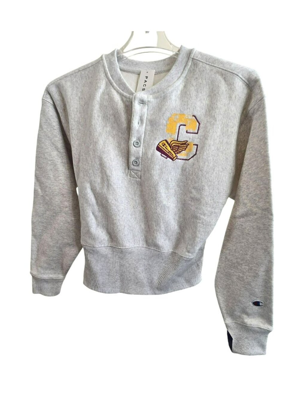Champion Cheer Sweatshirt by PacSun Gray Heather Womans Small   jj3681